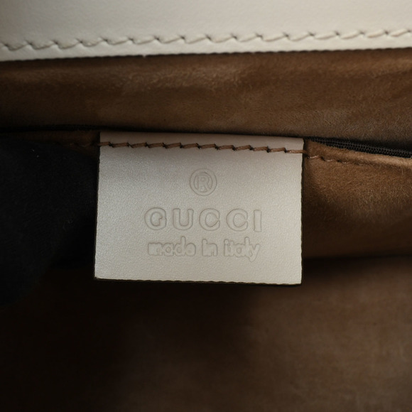 Gucci Sylvie Mini White Gold Hardware Leather Shoulder Bag - Picture 13 of 15